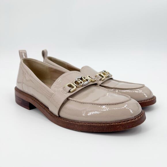 Sam Edelman Christy Loafer Taupe Patent Leather Buckle Strap Womens Size 8.5M - Picture 3 of 11